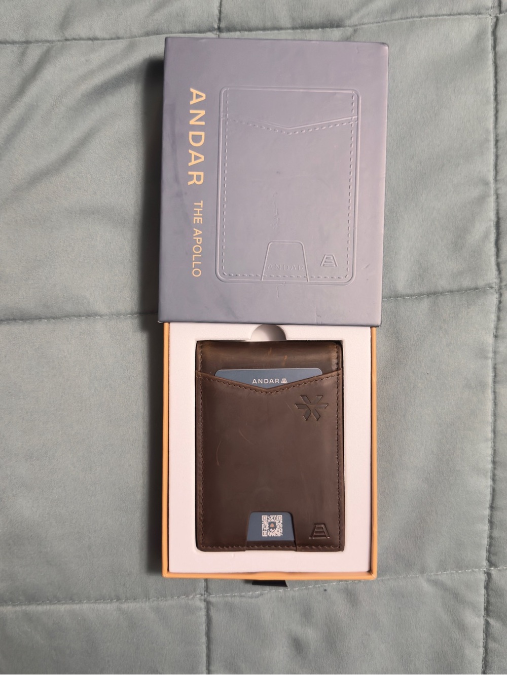 Andar Apollo Leather Money Clip - Brown